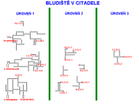 Mapa bludiště v Citadele
